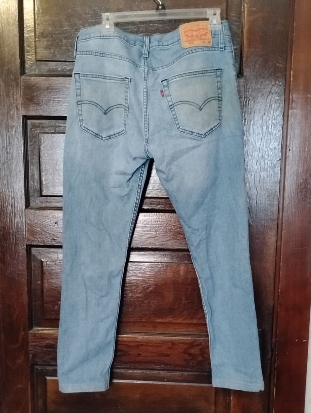 Levi's 512 Light Wash Skinny Jeans in Pale Blue Denim